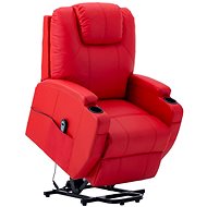 Lifting chair red faux leather 289755 - Armchair