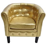 Gold artificial leather club chair - Armchair