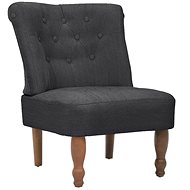 French armchair gray textile - Armchair