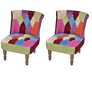 French armchair 2 pcs patchwork textile - Armchair