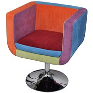 Cubic armchair with patchwork fabric upholstery - Armchair