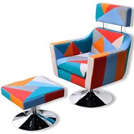 TV armchair patchwork textile - Armchair