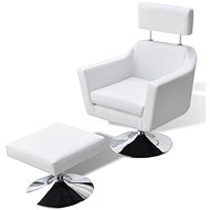 TV chair white faux leather - Armchair