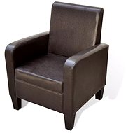 Brown faux leather armchair - Armchair