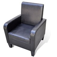 Black faux leather armchair - Armchair