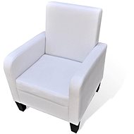 White faux leather armchair - Armchair