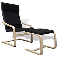 Armchair with a frame made of bent wood black textile - Armchair