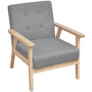Armchair light gray textile - Armchair