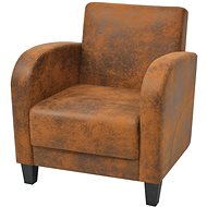 Armchair brown faux suede leather - Armchair