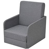 Folding armchair light gray textile - Armchair