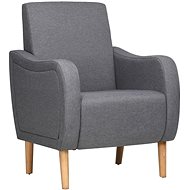 Armchair light gray textile - Armchair