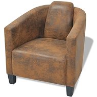 Brown textile armchair - Armchair