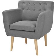 Armchair light gray textile - Armchair