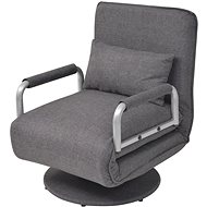 Swivel sofa chair dark gray textile - Armchair