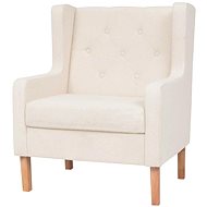 Armchair Creamy White Textile - Armchair