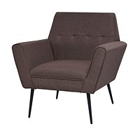 Brown steel armchair and textile - Armchair