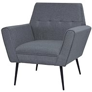 Armchair light gray steel and textile - Armchair