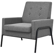 Armchair light gray steel and textile - Armchair
