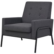 Dark gray steel armchair and textile - Armchair