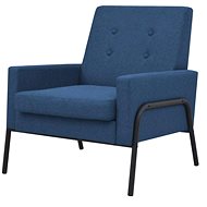 Blue steel armchair and textile - Armchair