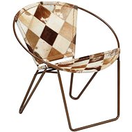 Armchair diamond brown genuine leather - Armchair