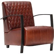Brown Genuine Leather Armchair - Armchair