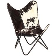 Butterfly chair black and white genuine goat skin - Armchair