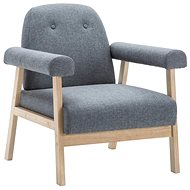 Armchair light gray textile - Armchair