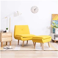 Armchair with a yellow textile footrest - Armchair