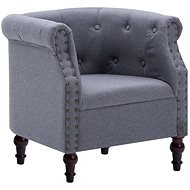 Armchair light gray textile - Armchair
