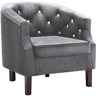 Anthracite velvet armchair - Armchair