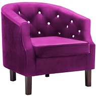 Purple velvet armchair - Armchair