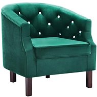 Green velvet armchair - Armchair
