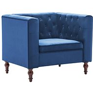 Blue velvet armchair - Armchair