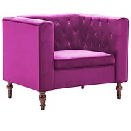 Purple velvet armchair - Armchair