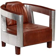 Air Chair Brown Genuine Leather - Armchair