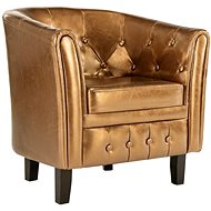 Club chair brown faux leather - Armchair