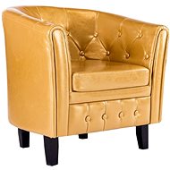 Gold artificial leather club chair - Armchair