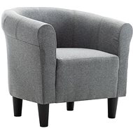Armchair light gray textile - Armchair