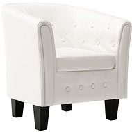 White artificial leather club chair - Armchair