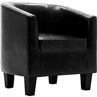 Black artificial leather club chair - Armchair