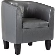 Club chair gray faux leather - Armchair