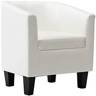 White artificial leather club chair - Armchair