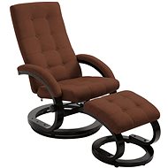 Positioning chair with brown suede footstool - Armchair