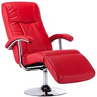 TV chair red faux leather - Armchair