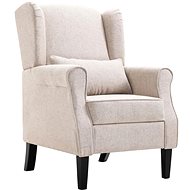 Armchair, Beige Textile - Armchair
