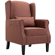 Brown textile armchair - Armchair