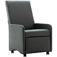 Gray artificial leather reclining chair - Armchair