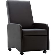 Brown faux leather reclining chair - Armchair