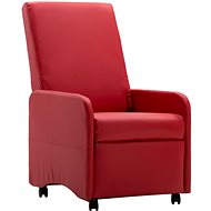 Red faux leather reclining chair - Armchair